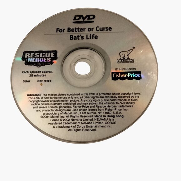 Rescue Heroes DVD For Better Or Curse Bats Life Robots Race Fisher Price Lot 2 - Picture 2 of 6